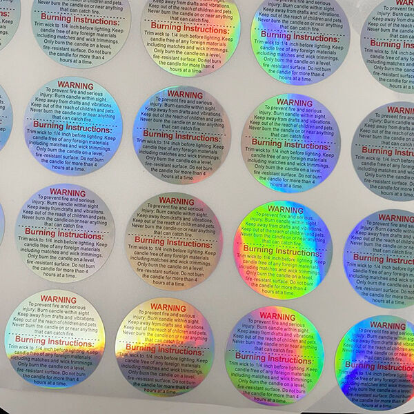 Circle laser Fragile Labels