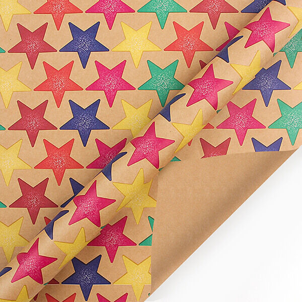 Gift Wrapping Paper-with colorful stars