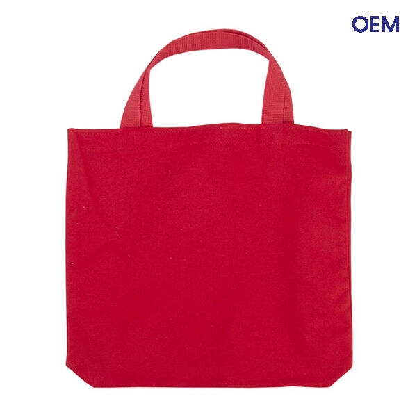 CB13 red color cavans tote bags