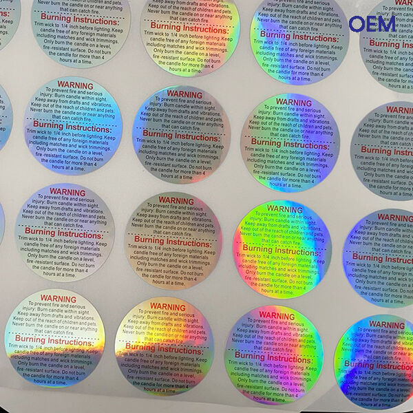 Circle laser Fragile Labels