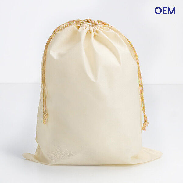 Non-woven easy take bags with pull rope