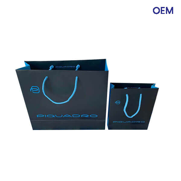 PG40 Customized ivory paper bags 2 colors inside and outside printed