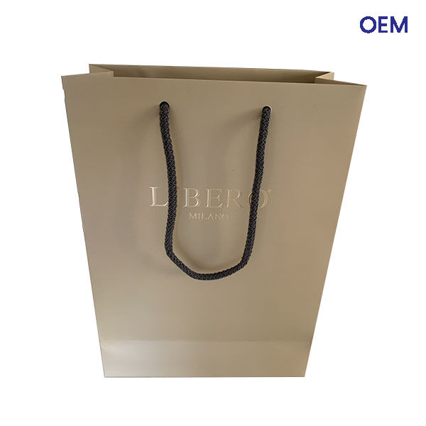 PG04 customized luxury ivory paper bag 