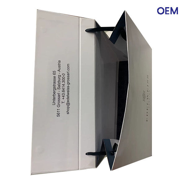 Hotel customized printing paper bags with magnetic flap